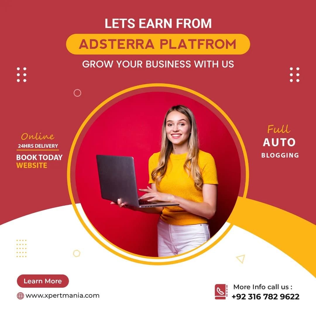 Start Your OWN Website Based on Adstera And Earn Money at Home